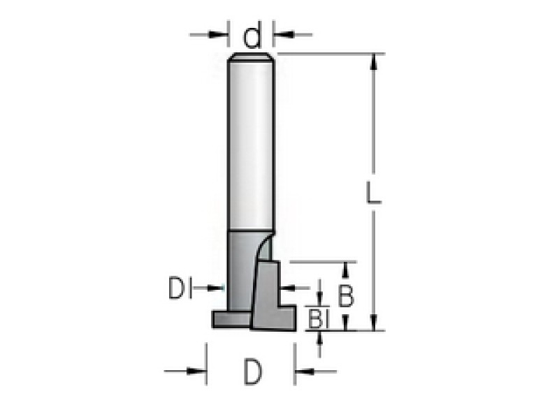 Фреза Т паз подвесные гнезда D9.5 B9.5 хвостовик 6 WPW MM10953