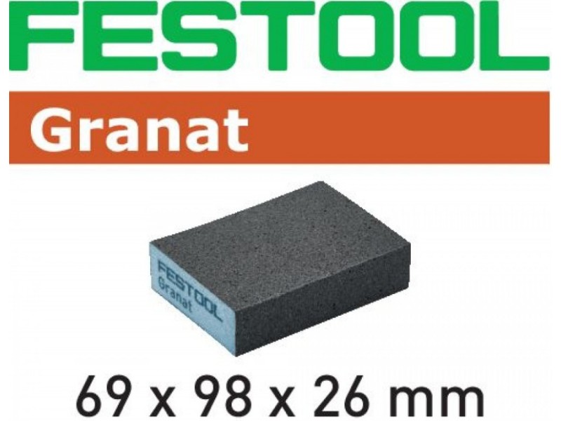 Губка шлифовальная Festool Granat 100 CO. компл. из 6 шт. 69x98x26 100 CO GR/6