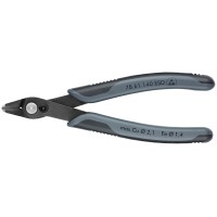 Бокорезы прецизионные Electronic Super Knips XL ESD, для кабельных стяжек, чернёные, 140 мм, 2-комп антистатические ручки Knipex KN-7861140ESD