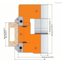 Комплект 2 ножей HM 20x20x2 R5/45гр. для 694.005 CMT 695.005.A5