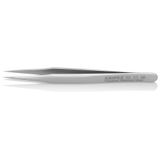 Минипинцет прецизионный, нерж, 80 мм, гладкие прямые игловидные губки Knipex KN-922106