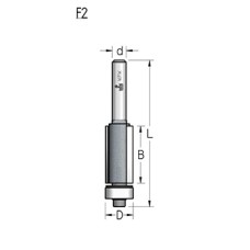 Фреза WPW D12.7 B42 Z2 обгонная нижний подшипник хвостовик 8 F271275