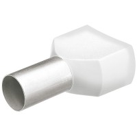 Гильзы контактные сдвоенные изолированные (НШВИ), белые, 2 x 0.50 мм², 200 шт, 15 мм Knipex KN-9799370