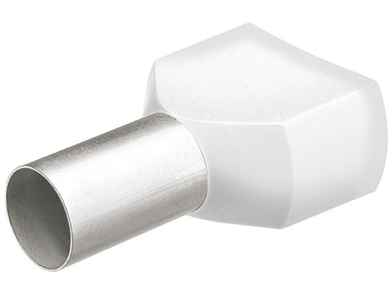 Гильзы контактные сдвоенные изолированные (НШВИ), белые, 2 x 0.50 мм², 200 шт, 15 мм Knipex KN-9799370