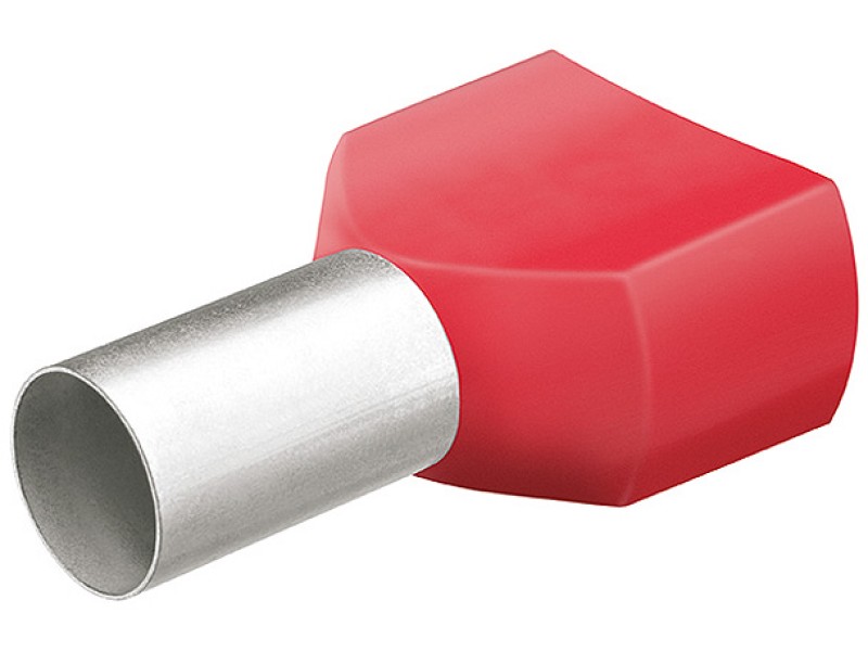 Гильзы контактные сдвоенные изолированные (НШВИ), красные, 2 x 1.00 мм², 200 шт, 15 мм Knipex KN-9799372