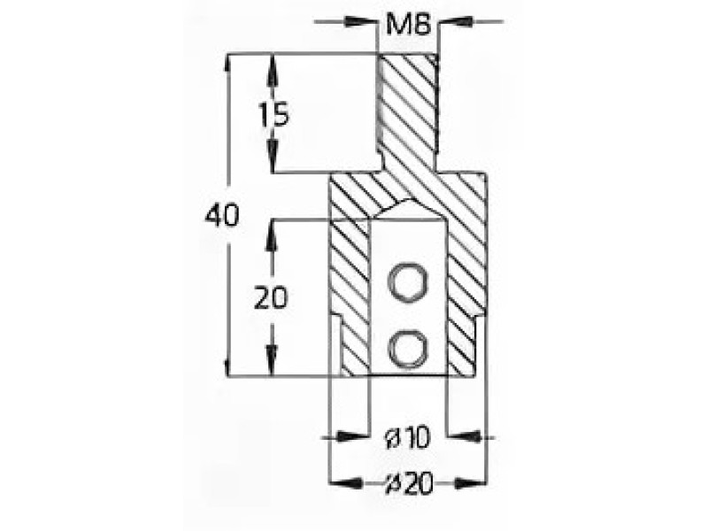 Патрон присадочный правый для SCM. BIESSE. MORBIDELLI D20 L41 WPW TM10105R