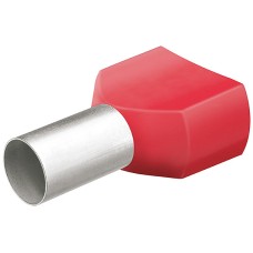 Гильзы контактные сдвоенные изолированные (НШВИ), красные, 2 x 10.00 мм², 50 шт, 24 мм Knipex KN-9799377