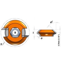 Диск пазовый для концевой фрезы D=38,0 I=12,7 B=8,0 CMT 822.029.11