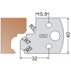 Нож Dimar МУЛЬТИСИСТЕМА HSS профиль классика с галтелью R7 40x20x4 3308240