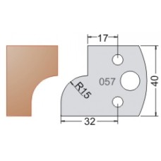 Нож Dimar МУЛЬТИСИСТЕМА HSS галтель и прямой R15 40x20x4 3305740