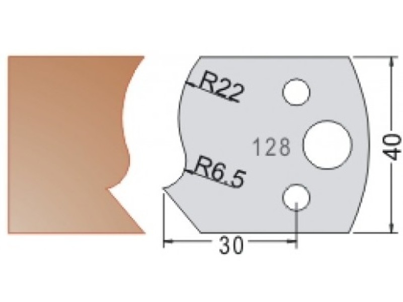 Нож Dimar МУЛЬТИСИСТЕМА HSS фристайл волна R22;6.5 40x20x4 3312840