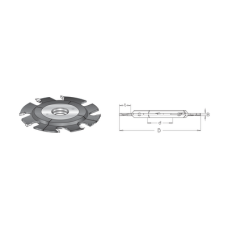 Фреза насадная Dimar 7971041 паз регулируемый 6,7-13,0x30мм D150 Z4+4 посадка 30