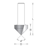 Фреза V паз 90 гр. D9.5x11 L42 хвостовик 6 Dimar 1050013
