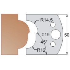 Нож Dimar МУЛЬТИСИСТЕМА HSS карниз милан R14.5;12 50x20x4 3301950