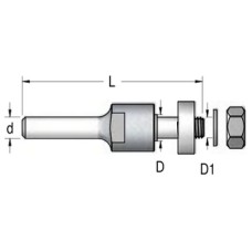 Оправка для фрезы дисковой серии N посадка 7.94 L68 без гайки и подшипника хвостовик 12 WPW N000002