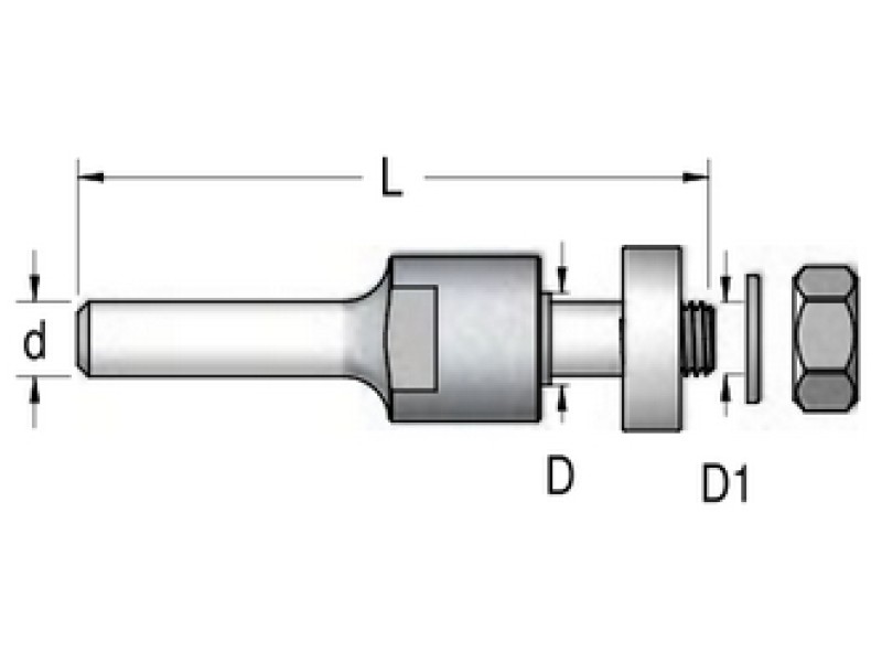Оправка для фрезы дисковой серии N посадка 7.94 L68 без гайки и подшипника хвостовик 12 WPW N000002
