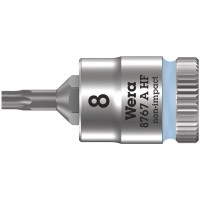 8767 A HF TORX Zyklop Головка торцевая с вставкой-битой, 1/4", TX 8 x 28 мм, с фиксацией Wera WE-003360