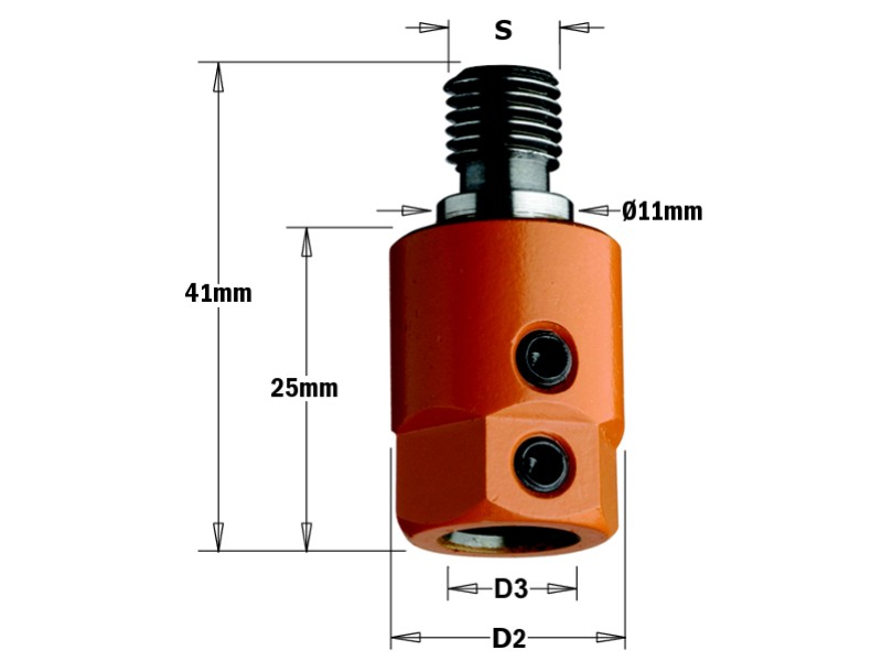 Патрон для присадочного станка S=M10/11 D=10 RH CMT 305.000.01