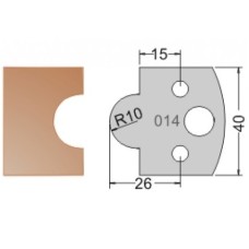 Нож Dimar МУЛЬТИСИСТЕМА HSS полуштап R10 40x20x4 3301440