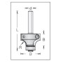 Фреза DTECH фаска радиусная R6.35 сменные ножи D26x15.7 L56.7 подшипник. хвостовик 8 Dimar E1093255