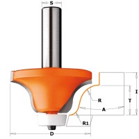 Фреза фасочная для искусственного камня D=54,0 I=25,4 S=12,0 R=12 CMT 980.542.11