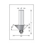 Фреза Dimar 1181003 фаска угловая 30° D34,9x20,6 L61 подшипник хвостовик 6