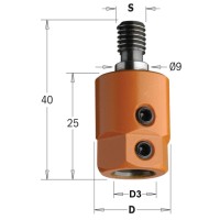 Патрон для свёрл S=M8/9 D=10 RH CMT 358.000.01