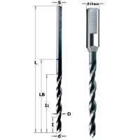Сверло ANUBA 7,2x75x165 Z=2 S=7,2 RH CMT 515.145.51