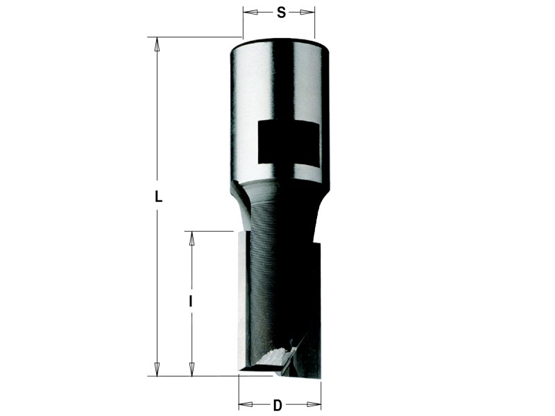 Пазовая фреза с резьбовым хвостовиком D=18,0 I=25,0 S=M12 L=60,0 CMT 170.180.11