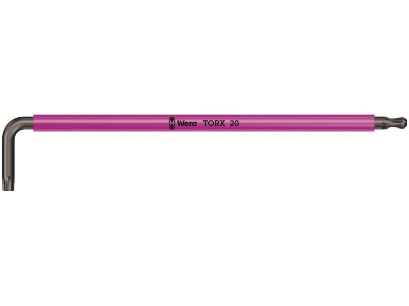 967 SPKXL TORX Multicolour Г-образный ключ, удлиненный, с шаром, TX 20 x 137 мм Wera WE-024485