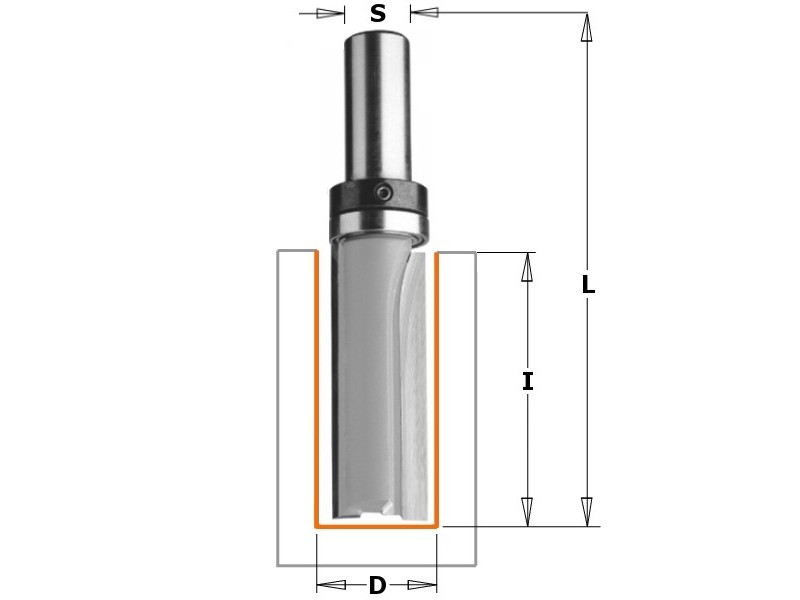 Фреза концевая CMT пазовая D=19,0 I=38,0 S=12,0 L=82,5 CMT 912.1938B