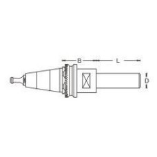 Патрон ISO30 с оправкой L100 для насадных фрез с посадкой 30 мм без штуцера Dimar 643012