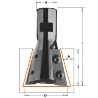 Фреза ласточкин хвост 5° со сменными ножами Arunda Z2 S=M12x1 D=39,5x31,5 RH CMT 664.395.11