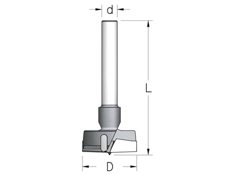 Сверло D38 чашечное L85 круглый хвостовик 10 WPW MP38007