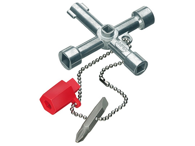 Ключ крестовой 4-лучевой для стандартных шкафов, 76 мм Knipex KN-001103