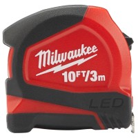 Рулетка Milwaukee LED с подсветкой 3М/10ФТ (1шт)