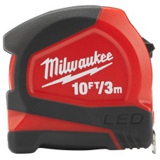 Рулетка Milwaukee LED с подсветкой 3М/10ФТ (1шт)