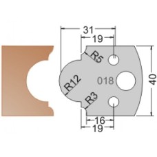 Нож Dimar МУЛЬТИСИСТЕМА HSS книжная полка R12 40x20x4 3301840