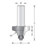 Фреза фаска радиусная R6 и ступенька D24.7x12 L55 подшипник. хвостовик 8 Dimar 1199105