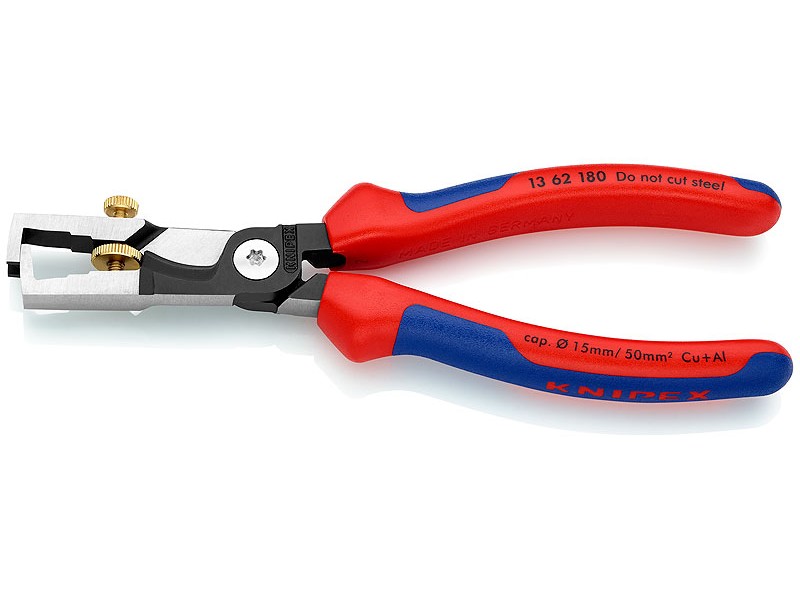 Стриппер-кабелерез 2-в-1 StriX, 180 мм, фосфатированные, 2-комп ручки Knipex KN-1362180
