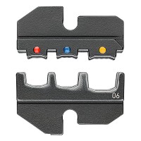 Плашка опрессовочная: изолированные кабельные наконечники, штекеры, 0.5 -6.0 мм², 3 гнезда Knipex KN-974906