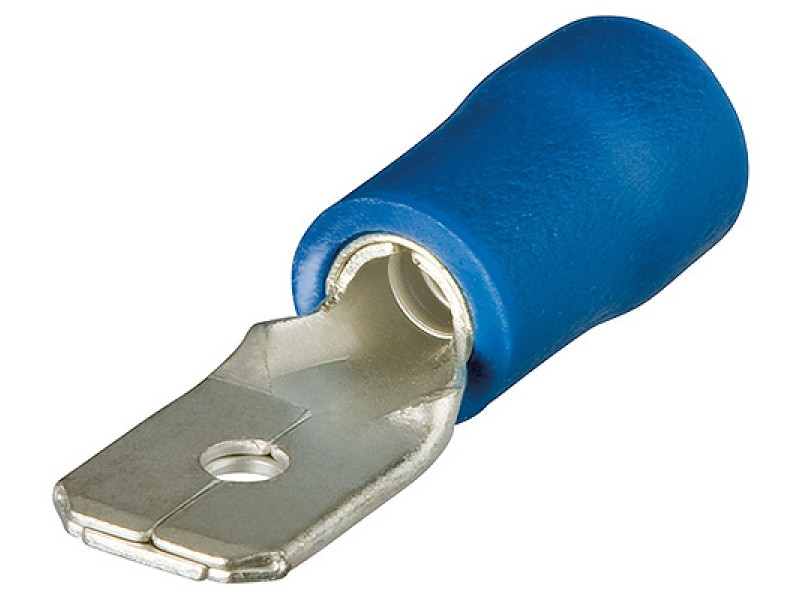 Штекеры плоские, изолированные, синие, 6.3 x 0.8 мм, 1.5-2.5 мм², 100 шт Knipex KN-9799111
