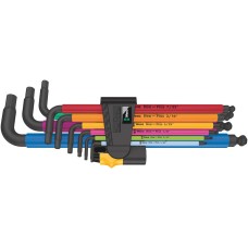 950/9 SPKL Hex-Plus Multicolour Imperial BlackLaser 2 Набор Г-образных ключей, 9 пр., 5/64-3/8" Wera WE-022640
