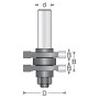 Фреза комплект соединение шип-паз 19x9.5 мм D41 хвостовик 8 Dimar 1434015