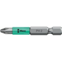 853/4 ACR SL PH бита, 1/4" E6.3, PH 2 x 50 мм, пластиковая оболочка, магнит, противоскользящие насечки Anti Cam-Out Ribs Wera WE-323780
