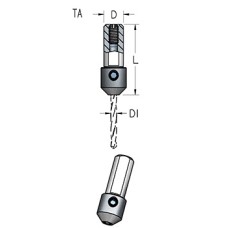 Оправка переходник для сверла 4мм в присадочный патрон D10 L38 WPW TA10040