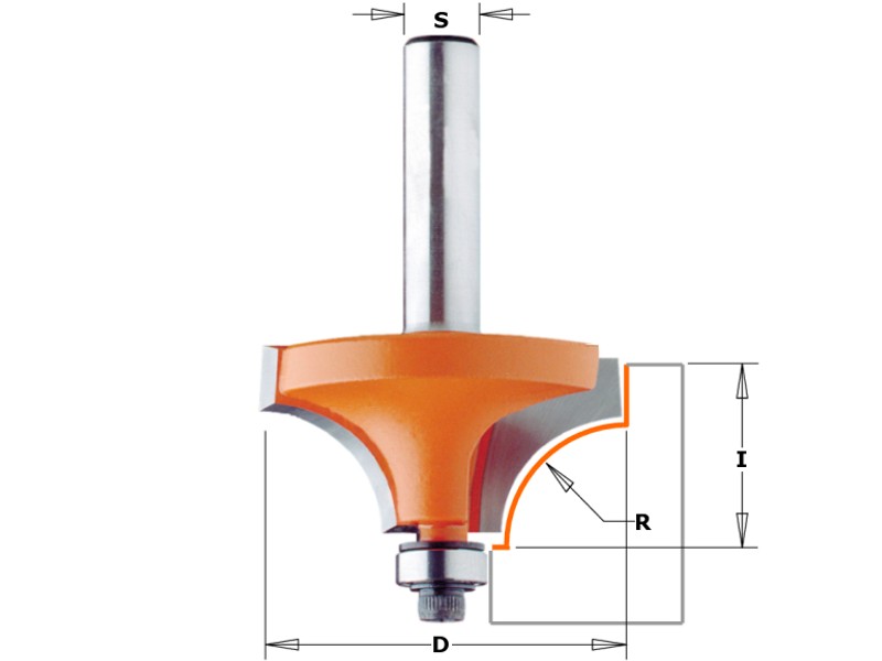 Радиусная фреза с калевкой D=28,6 I=12,7 S=8,0 R=8,00 CMT 939.285.11
