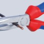 Длинногубцы с режущими кромками, губки 40°, 200 мм, хром, 2-комп ручки, SB Knipex KN-2625200SB
