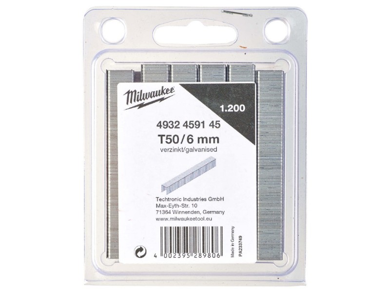 Скобы для степлера Milwaukee 6 мм 1200 шт
