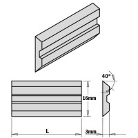 Комплект из 2-х ножей 130x16x3 HPS CMT 795.130.16